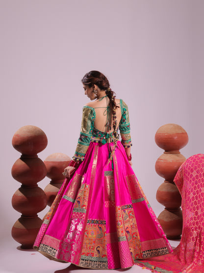 Gulabi Magenta | Silk Rangrez Heritage Chaniyacholi