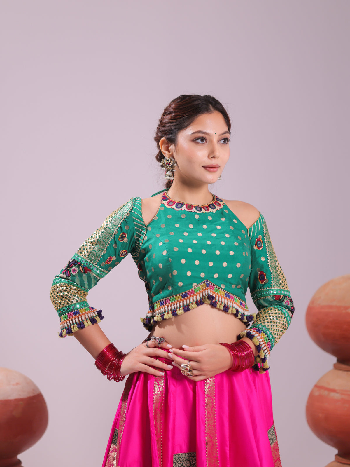 Gulabi Magenta | Silk Rangrez Heritage Chaniyacholi