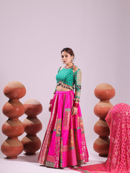 Gulabi Magenta | Silk Rangrez Heritage Chaniyacholi