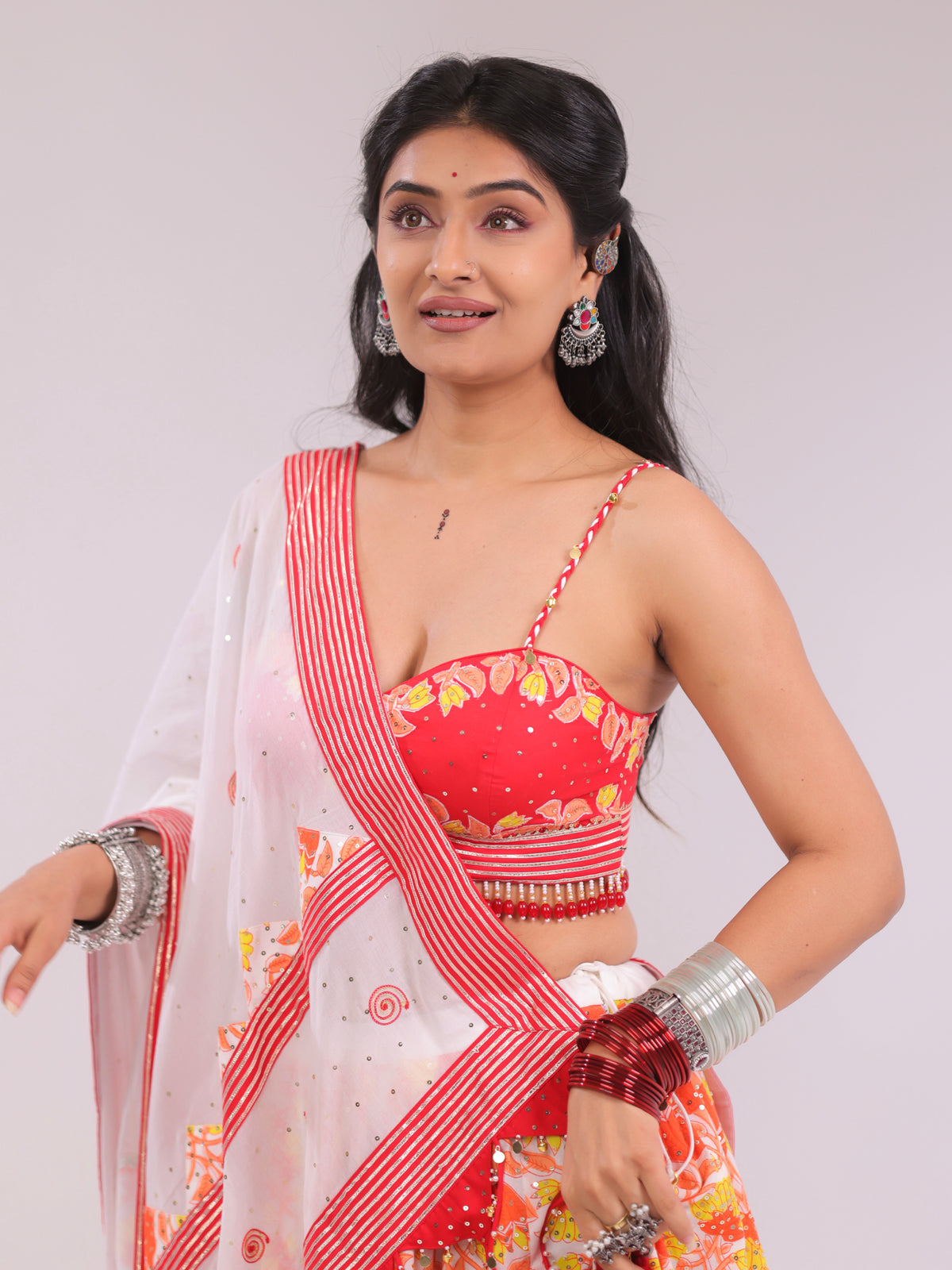 Kesar Gulabi Rajwadi | Premium Cotton Chaniya Choli