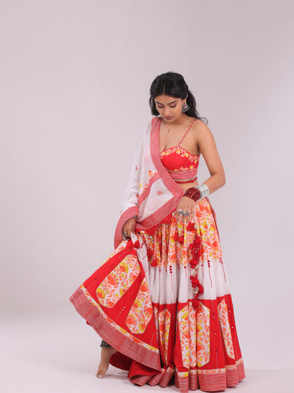 Kesar Gulabi Rajwadi | Premium Cotton Chaniya Choli