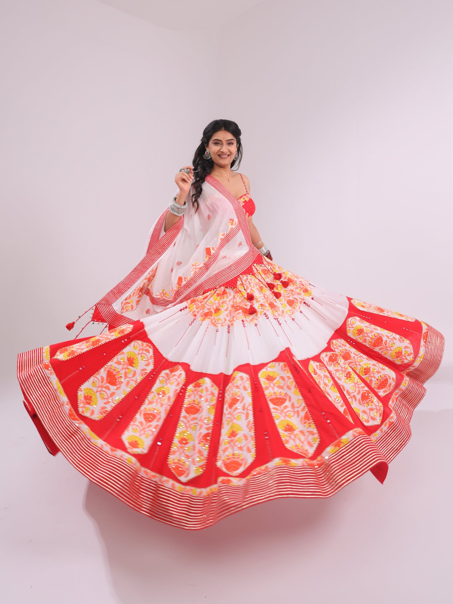 Kesar Gulabi Rajwadi | Premium Cotton Chaniya Choli