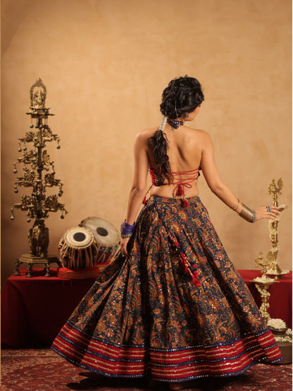 Rangrez Red & Blue | Heritage Chaniyacholi