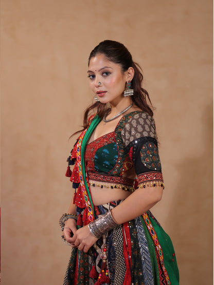 Rangrez Multi-Colour Patchwork | Heritage Chaniyacholi