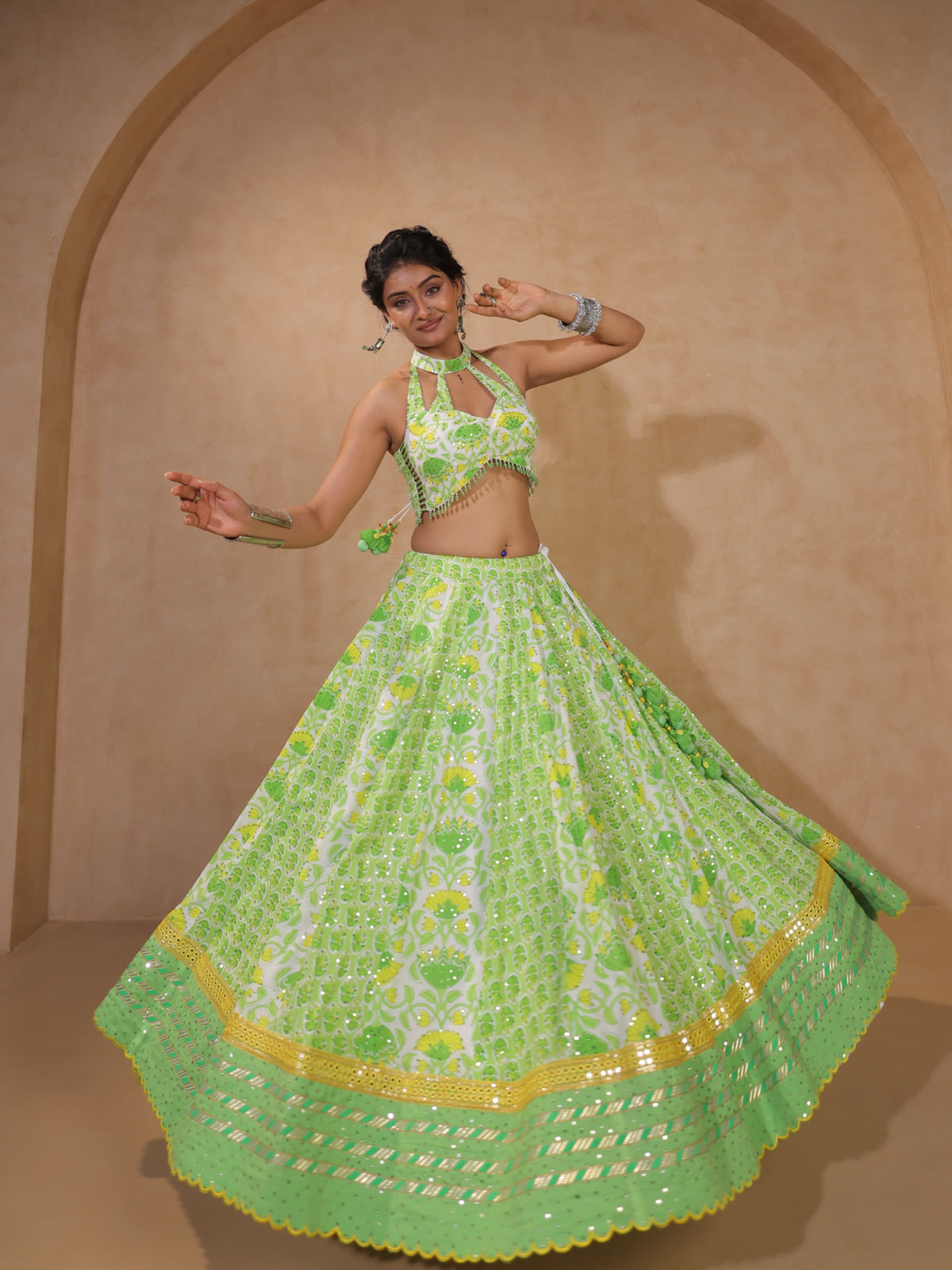 Pista Green White Fusion | Heritage Chaniyacholi