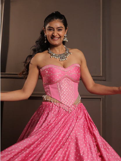 Gulabi Powder Pink Rangrez | Heritage Chaniyacholi