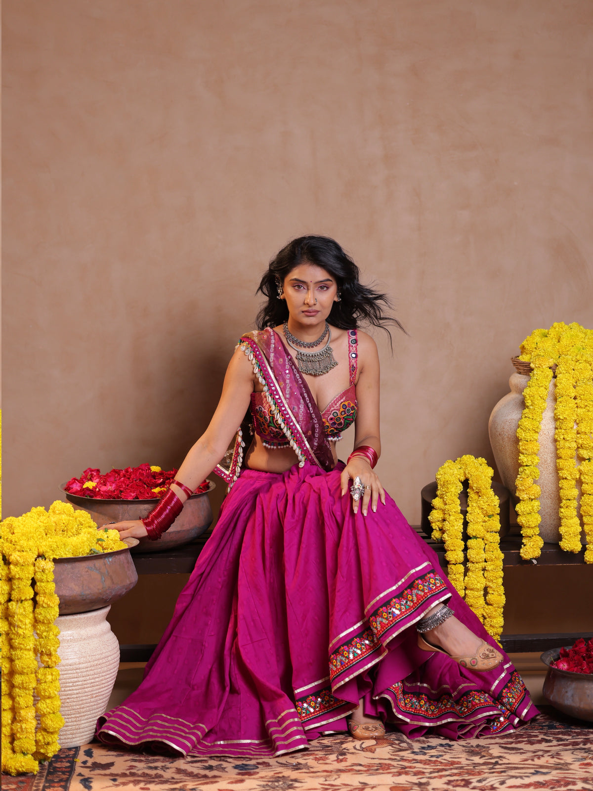 Gulabi Magenta Rangrez | Heritage Chaniyacholi