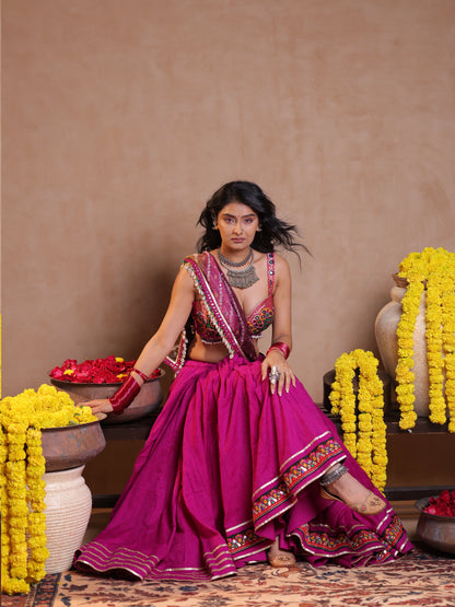 Gulabi Magenta Rangrez | Heritage Chaniyacholi