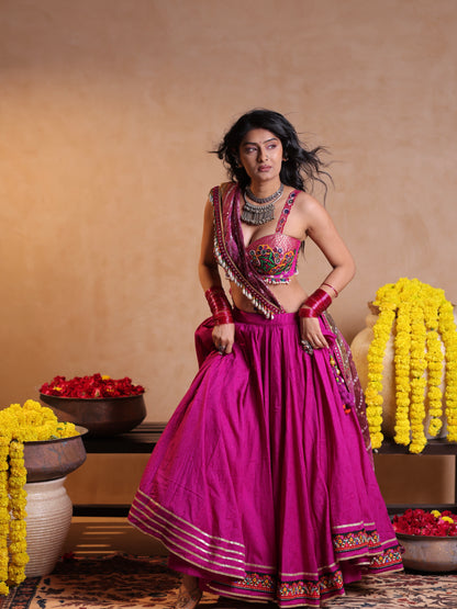 Gulabi Magenta Rangrez | Heritage Chaniyacholi