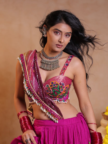 Gulabi Magenta Rangrez | Heritage Chaniyacholi