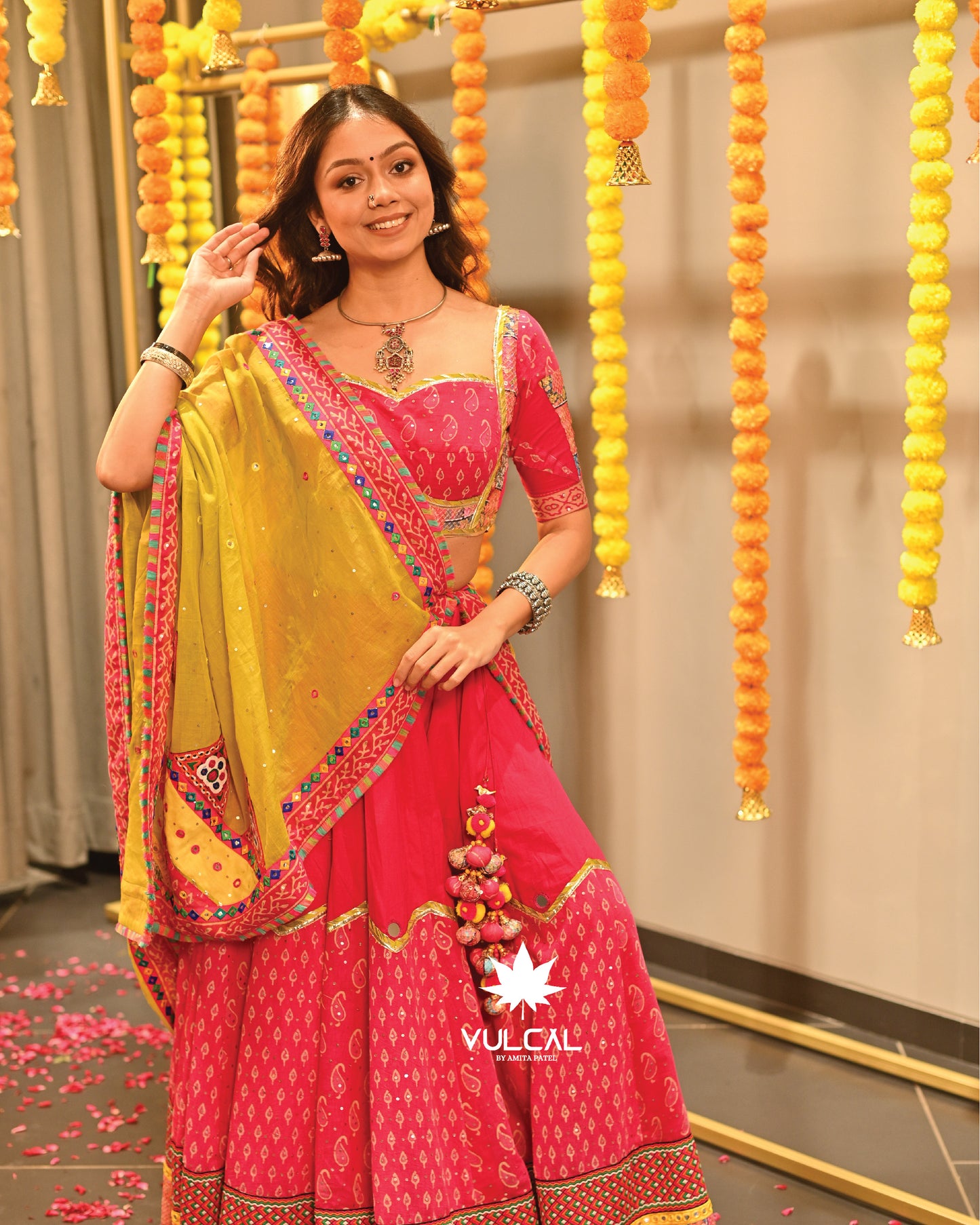 Yellow & Pink Premium Chaniya Choli