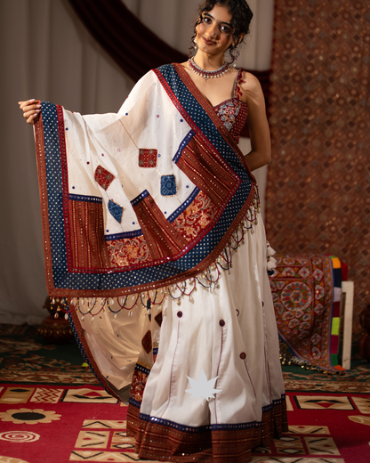 Ivory Raas | Traditional Navratri Chaniya Choli
