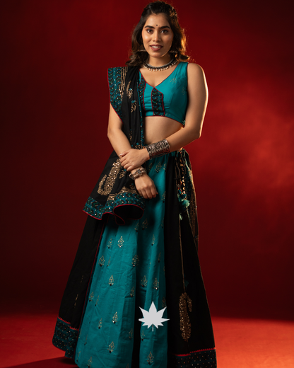 Turquoise Taal Festive Chaniya Choli Set