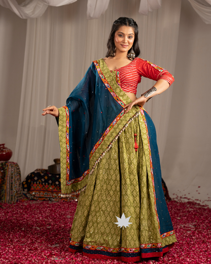 Hari Angan Royale | Premium Heritage Navratri Chaniya Choli