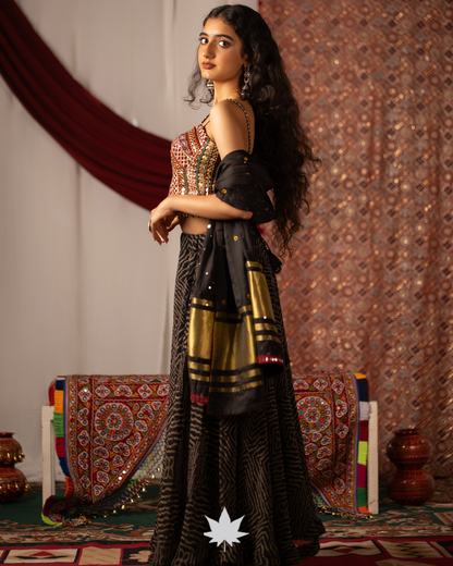 Designer Black Bandhani Chaniya Choli