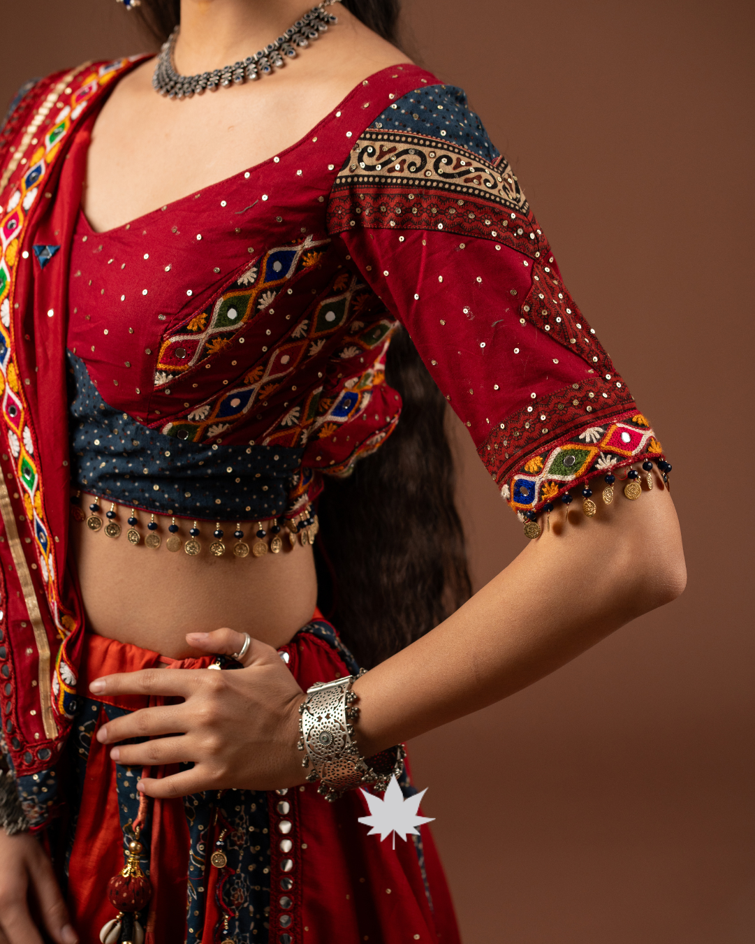 Ajrakh Taal Handcrafted Festive Chaniya Choli