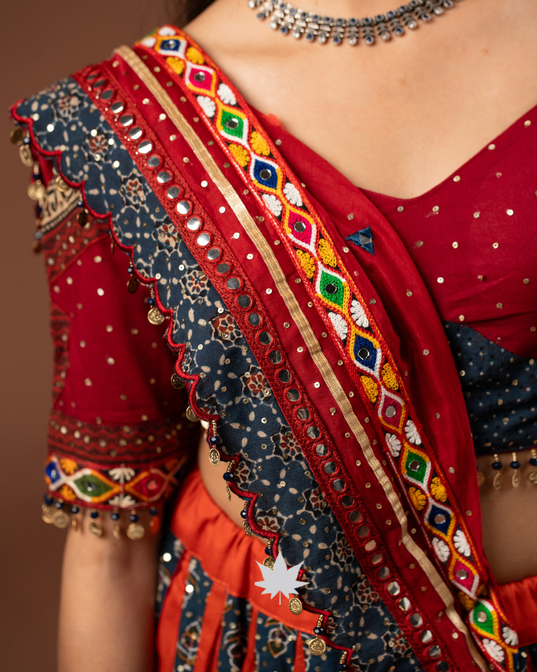 Ajrakh Taal Handcrafted Festive Chaniya Choli