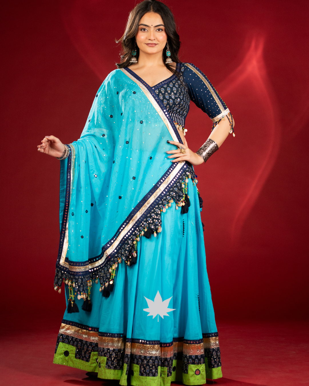 Turquoise Raag | Premium Garba Chaniya Choli