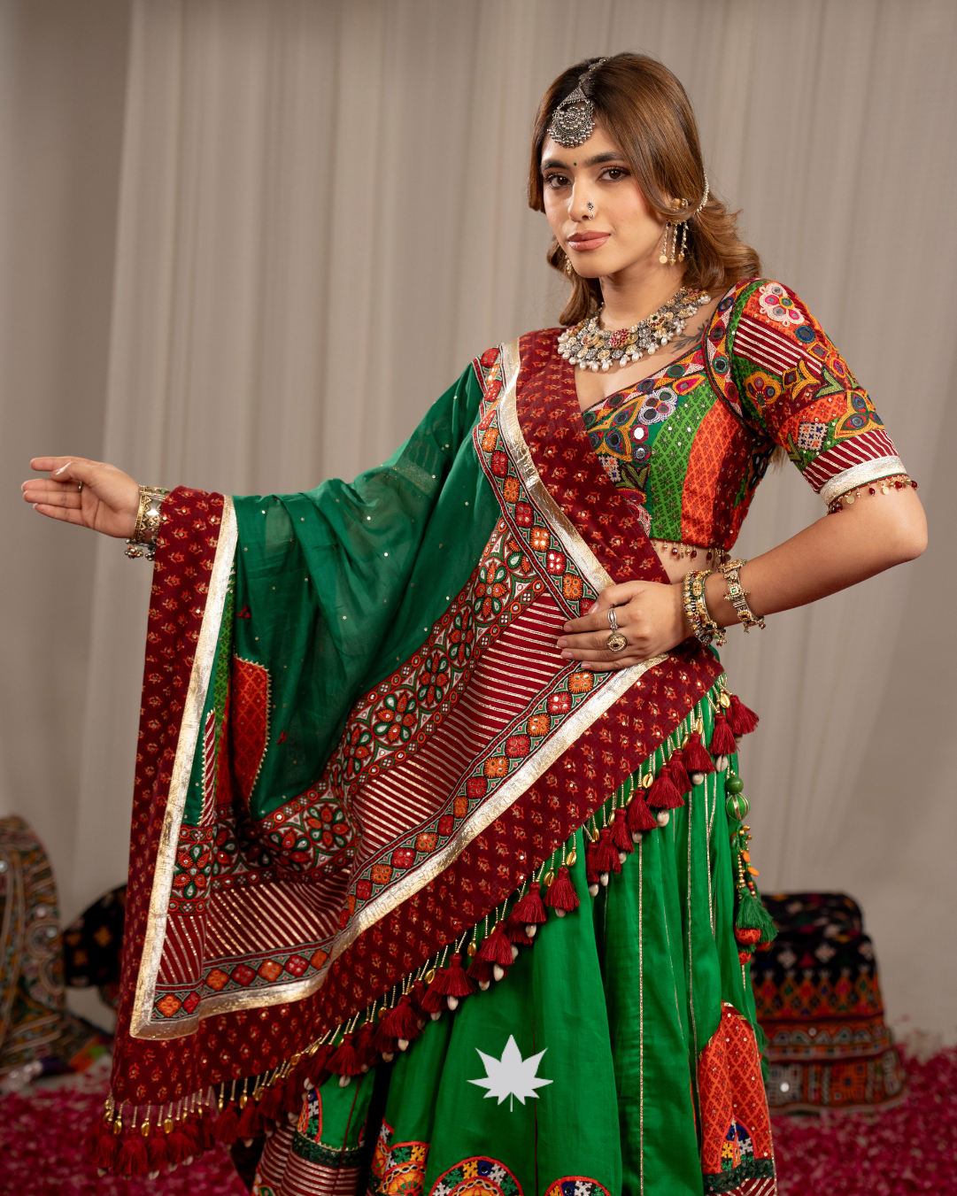 Hari Jharokha | Premium Designer Garba Chaniya Choli