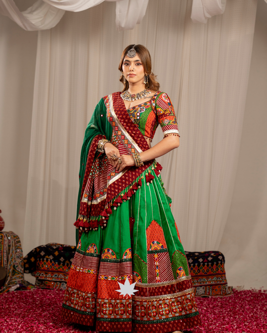 Hari Jharokha | Premium Designer Garba Chaniya Choli