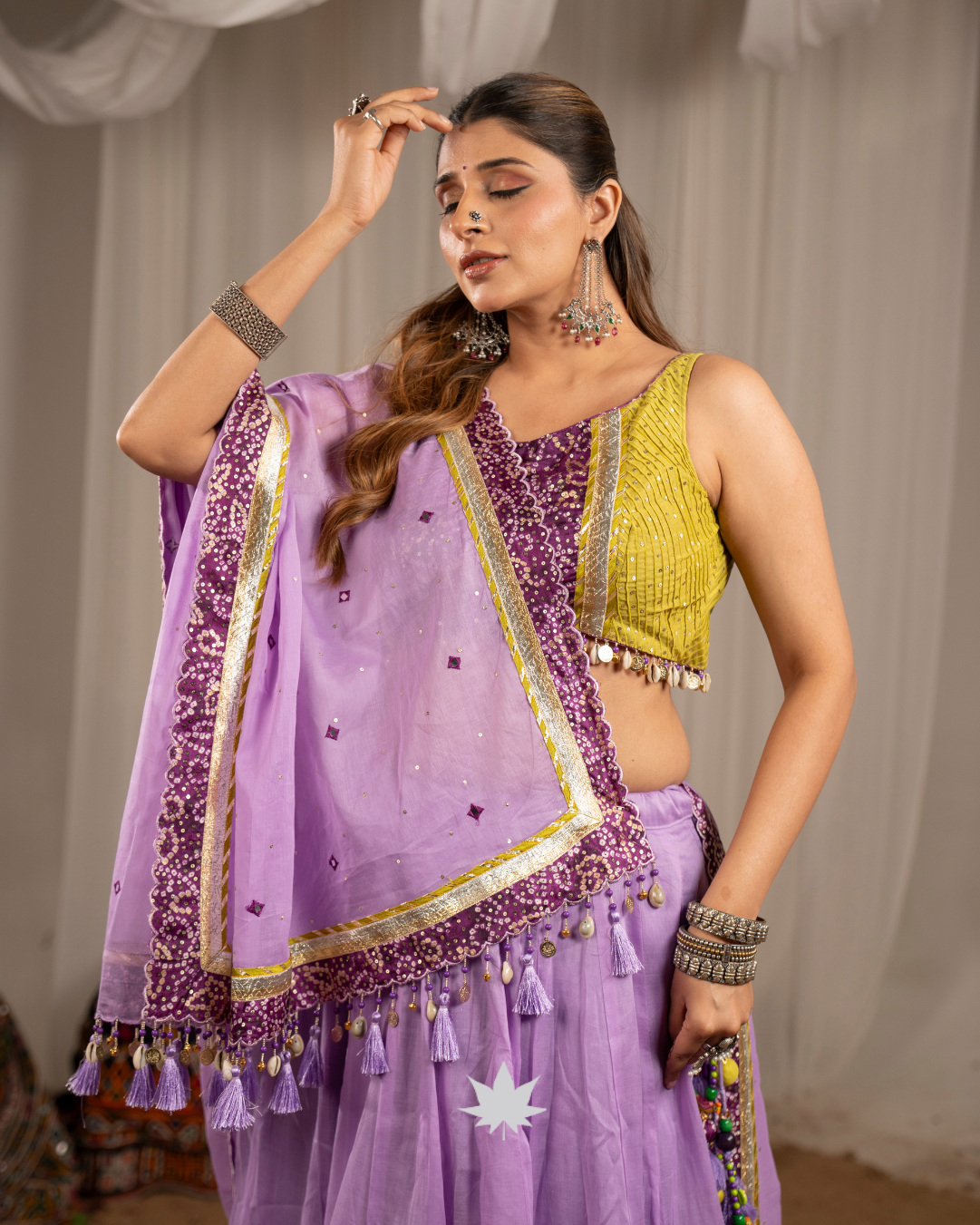 Lilac Leher | Premium Designer Navratri Chaniya Choli
