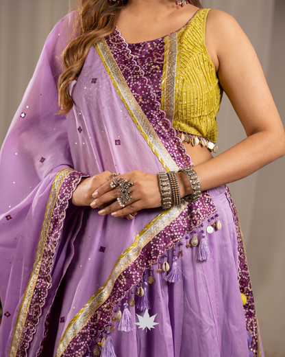 Lilac Leher | Premium Designer Navratri Chaniya Choli