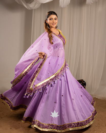 Lilac Leher | Premium Designer Navratri Chaniya Choli