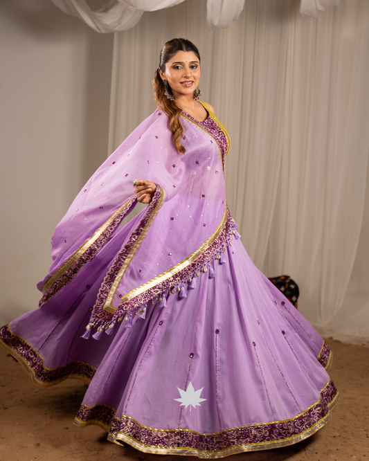Lilac Leher | Premium Designer Navratri Chaniya Choli