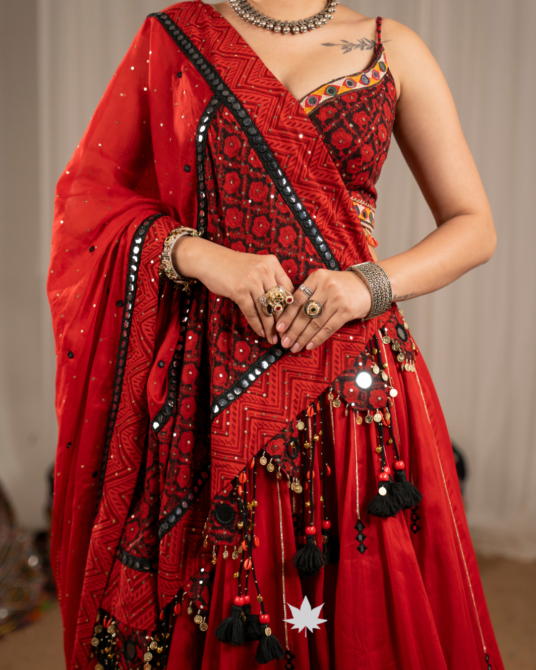 Agni Pankhudi | Premium Heritage Navratri Chaniya Choli