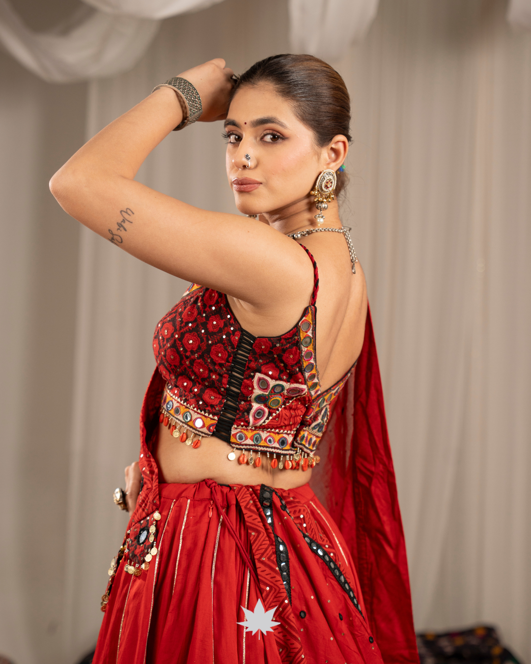 Agni Pankhudi | Premium Heritage Navratri Chaniya Choli