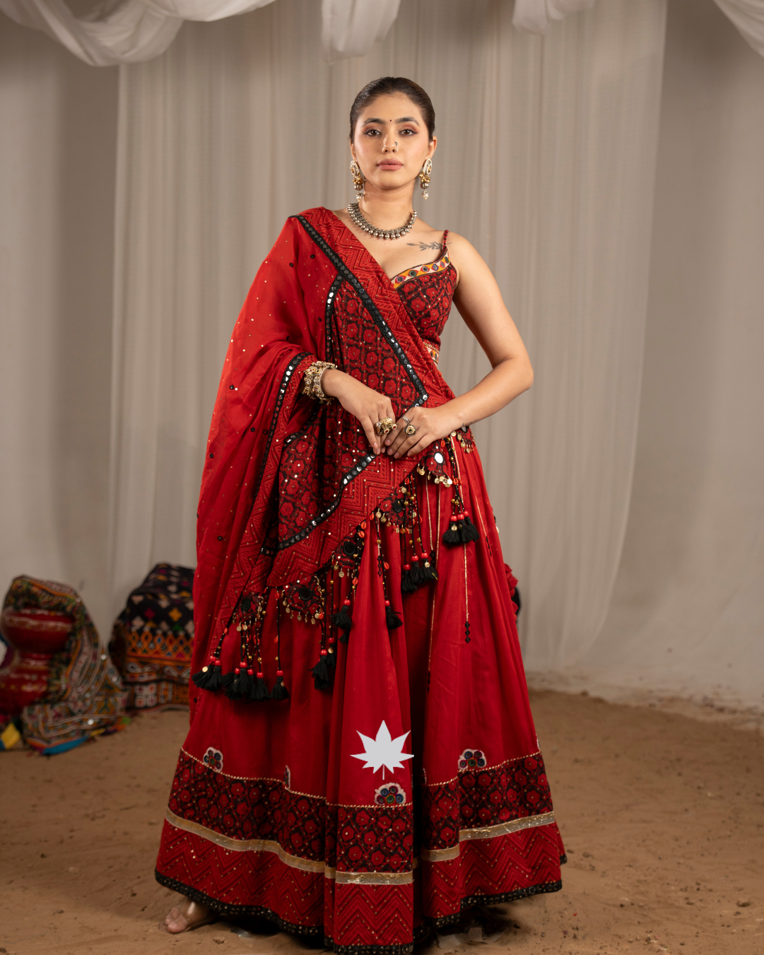 Agni Pankhudi | Premium Heritage Navratri Chaniya Choli