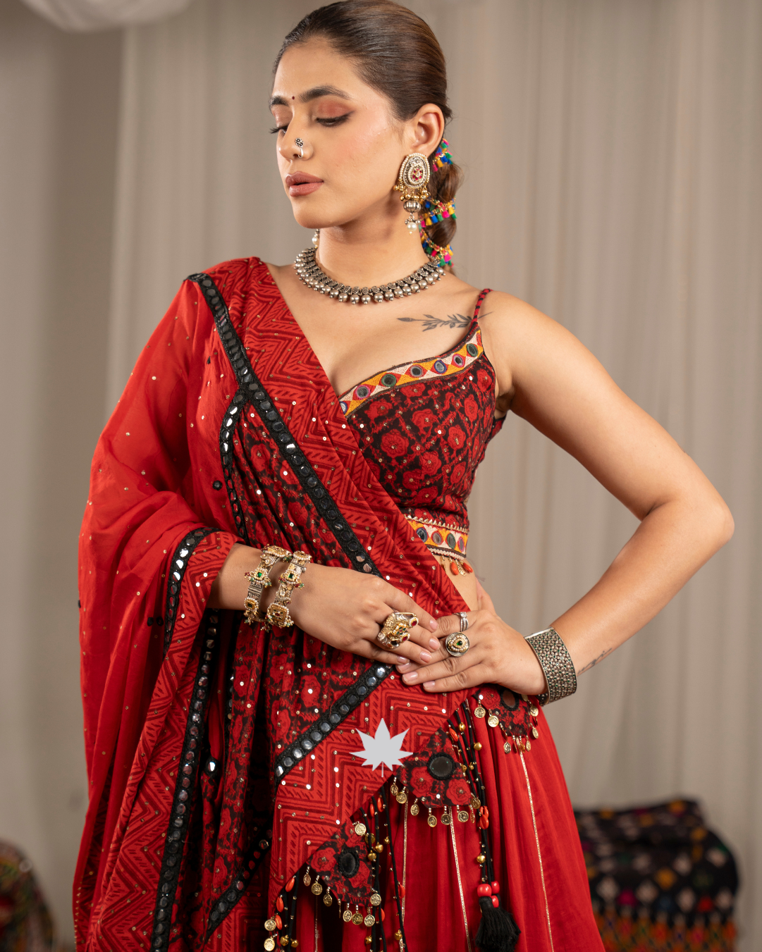 Agni Pankhudi | Premium Heritage Navratri Chaniya Choli