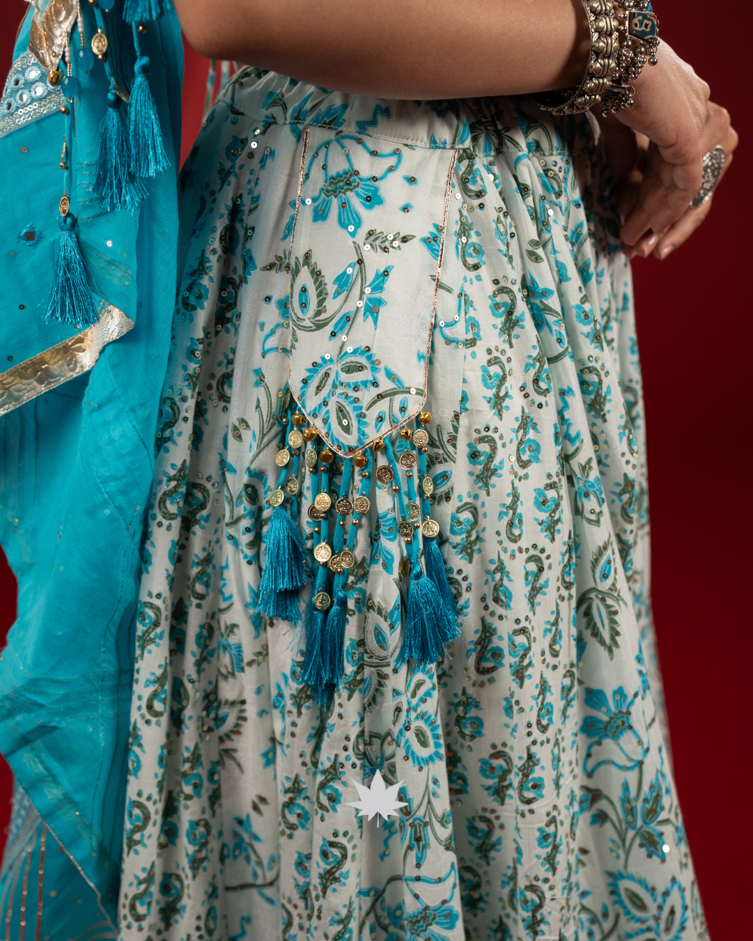 Shwet Neel | Premium Luxury Navratri Chaniya Choli