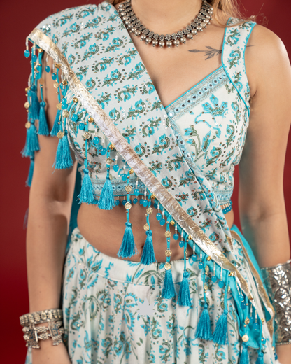 Shwet Neel | Premium Luxury Navratri Chaniya Choli