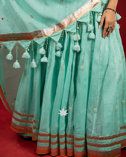 Aqua Varnika | Premium Heritage Navratri Chaniya Choli