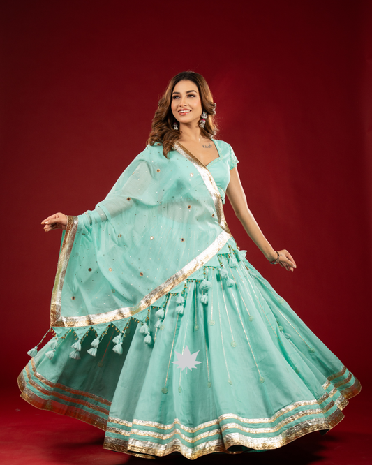 Aqua Varnika | Premium Heritage Navratri Chaniya Choli
