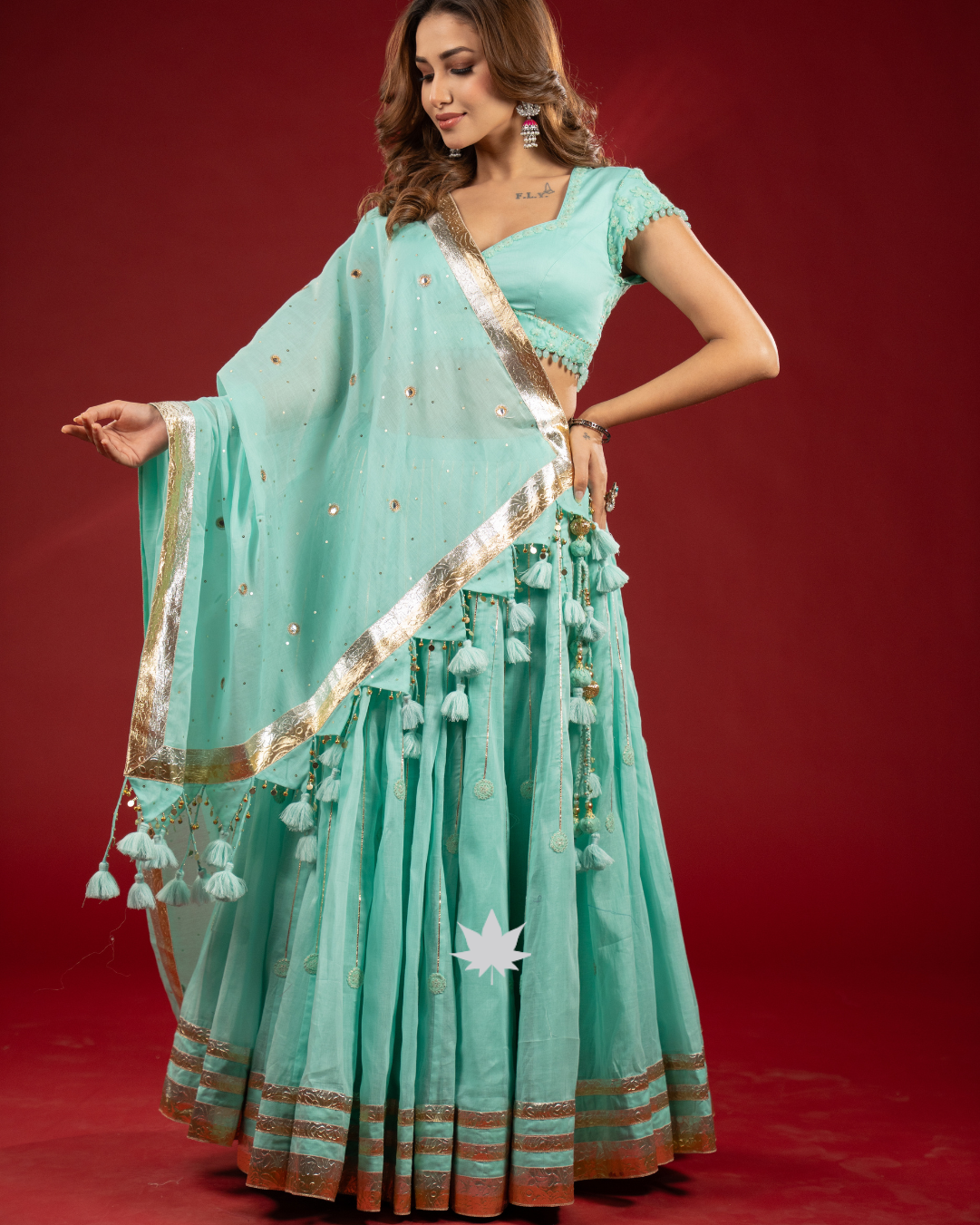 Aqua Varnika | Premium Heritage Navratri Chaniya Choli