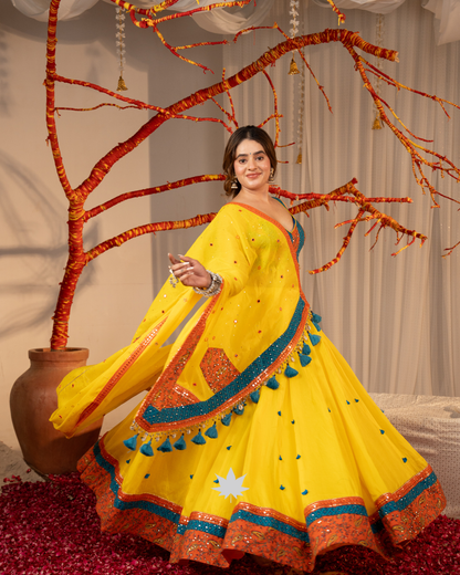 Peetambara Raas | Premium Heritage Navratri Chaniya Choli