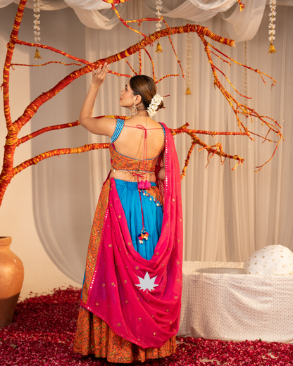 Morrang Leher | Premium Heritage Navratri Chaniya Choli