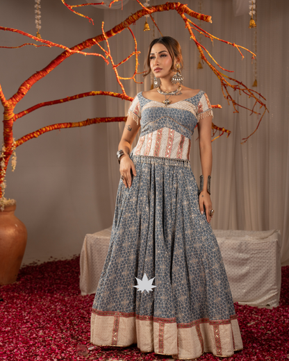 Ambar Leher | Premium Heritage Navratri Chaniya Choli