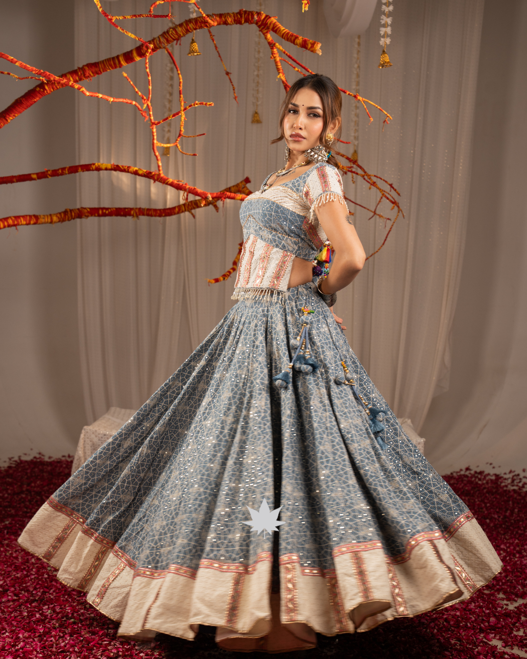 Ambar Leher | Premium Heritage Navratri Chaniya Choli