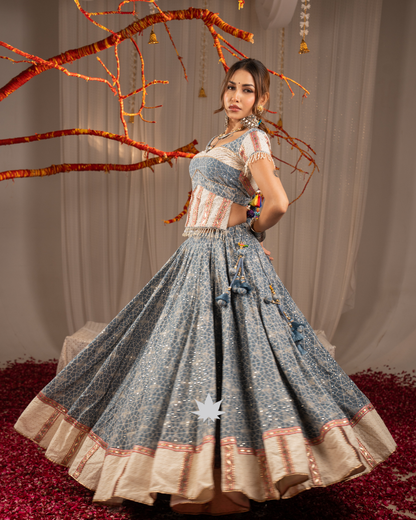 Ambar Leher | Premium Heritage Navratri Chaniya Choli
