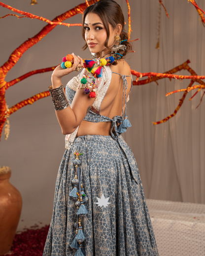Ambar Leher | Premium Heritage Navratri Chaniya Choli