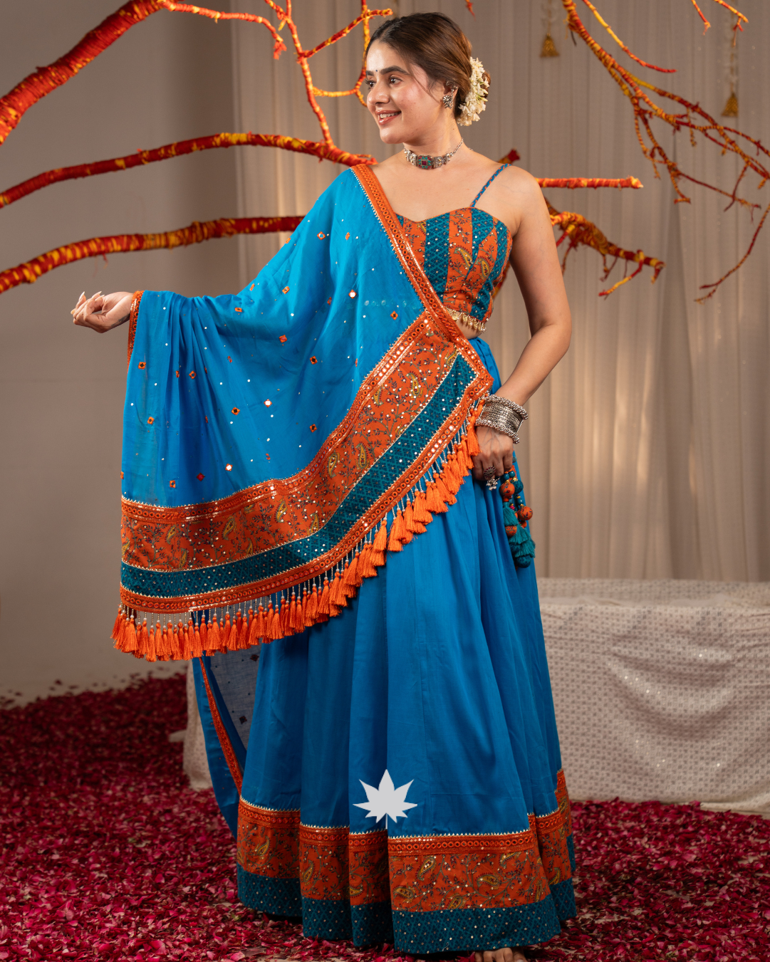 Morni Neel | Premium Heritage Navratri Chaniya Choli
