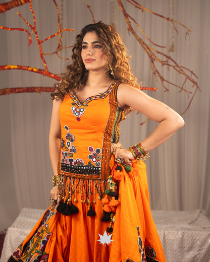 Kesariya Jashn | Premium Heritage Navratri Chaniya Choli