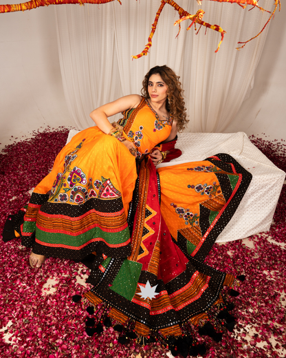 Kesariya Jashn | Premium Heritage Navratri Chaniya Choli