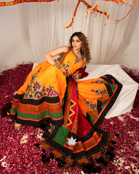 Kesariya Jashn | Premium Heritage Navratri Chaniya Choli