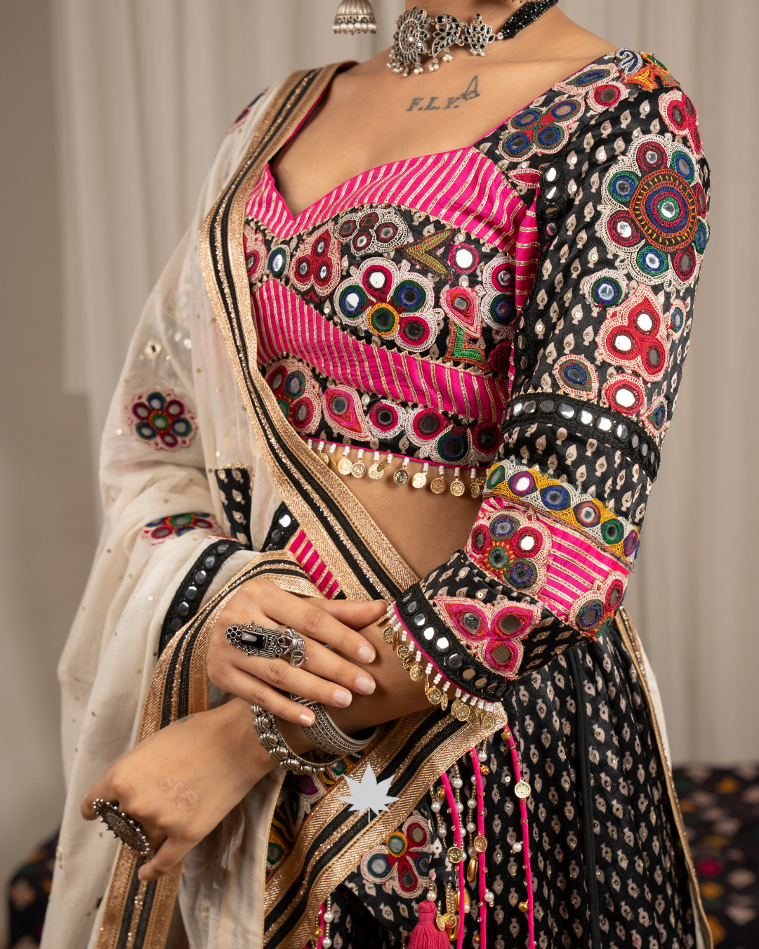 Rajwadi Rang | Premium Black Gajji Silk Chaniya Choli