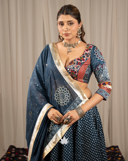 Neel Rajwadi | Premium Gajji Silk Chaniya Choli