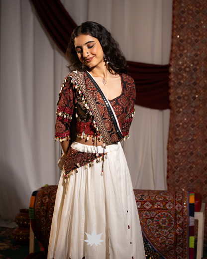 Ajrakh Noor | Handcrafted Festive Chaniya Choli